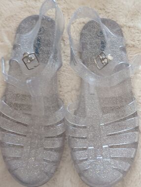 Cat And‎ Jack Clear Glitter Jelly Sandals for Women